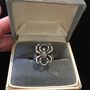 🕷Vintage Sterling Silver Spider Ring Tarantula